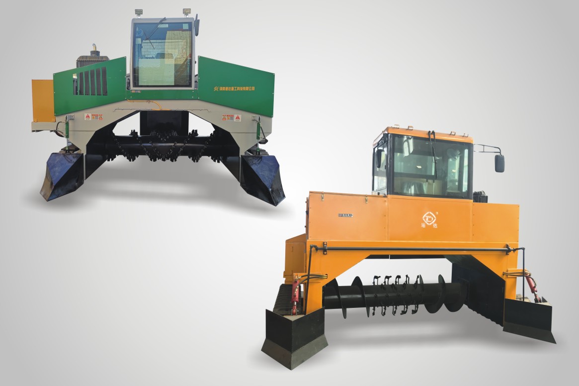 大型豬糞制有機(jī)肥料發(fā)酵翻拋機(jī)